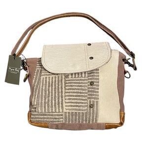 Myra Edge Upcycled Flap Shoulder Bag